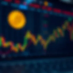 Graph showing cryptocurrency market trends