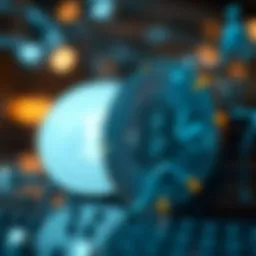 Futuristic digital currency concept