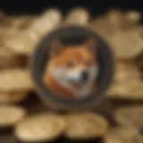 Shiba Inu Coin logo and cryptocurrency symbols