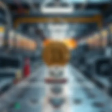 Graphic showcasing technological advancements in Bitcoin mining