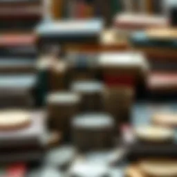 Collection of diverse coin books arranged neatly