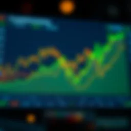 An analytical chart representing cryptocurrency trends