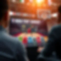 A detailed representation of the NBA Top Shot platform interface showcasing digital collectibles