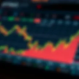 A graph illustrating cryptocurrency market trends