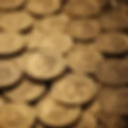 Historical gold coins representing the gold standard