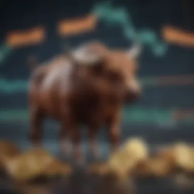 Illustration showcasing the characteristics of bull flags in cryptocurrency price charts.