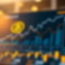 Graphical representation of cryptocurrency market capitalizations