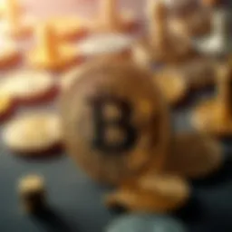 US dollar symbol against a backdrop of digital currency icons