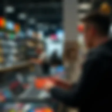 User browsing prepaid cards online